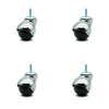 Service Caster 2 Inch Bright Chrome Hooded 5/16 Inch Threaded Stem Ball Caster SCC, 4PK SCC-TS01S20-POS-BC-516-4